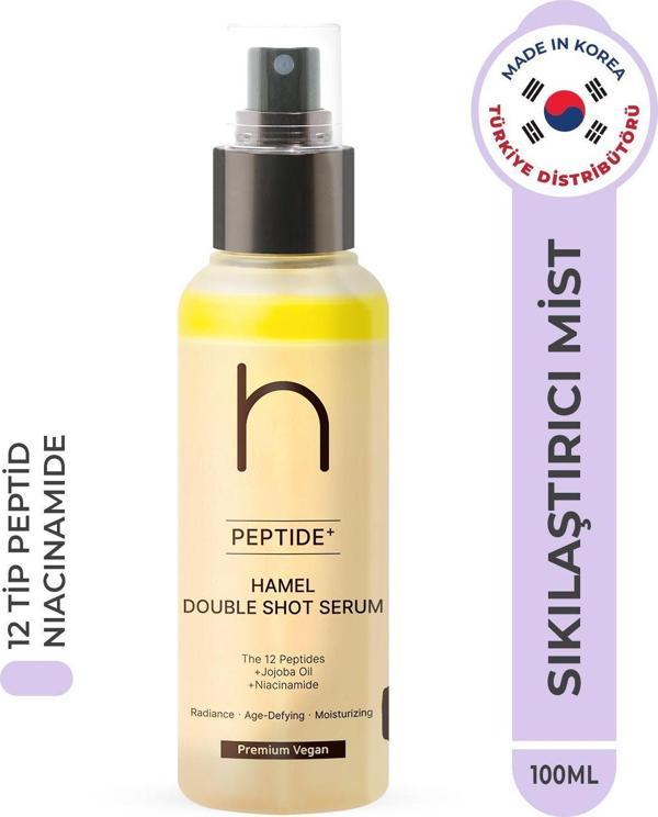 Hamel Double Shot Serum 12 Tip Peptid Premium Vegan Sıkılaştırıcı Güçlendirici Mist Serum Kore 100Ml - Image 1