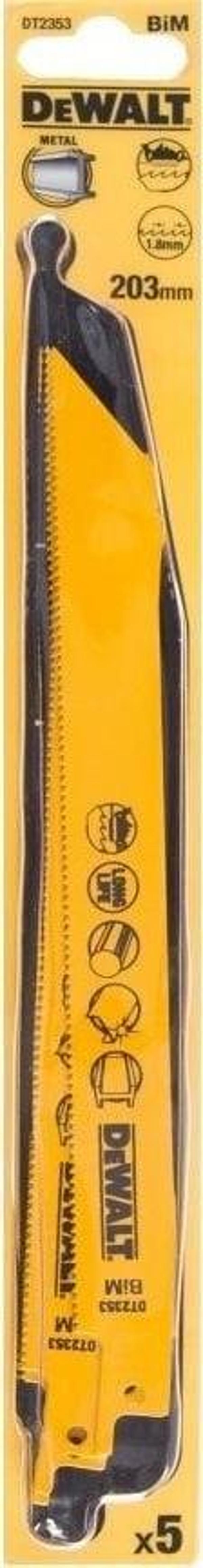 DEWALT DT2353 TILKI KUYRUĞU TESTERE SARI 5 ADET - Image 1