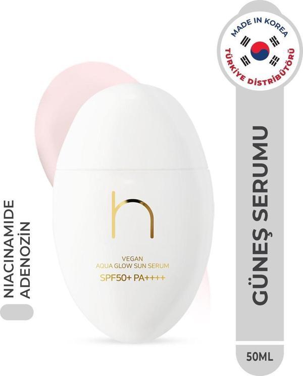 Hamel Vegan Aqua Glow Sun Serum Spf50 Güneş Serumu Nemlendirici Kırışıklık Karşıtı Kore 50Ml - Image 1