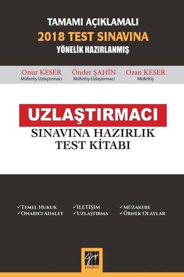 Uzlaştırmacı Sınavına Hazırlık Test Kitabı - Gazi Kitabevi - Image 1