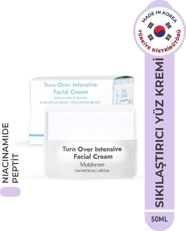 Muldream Turn Over Intensive Facial Cream Niacinamide Ve Peptid Sıkılaştırıcı Nemlendirici Krem Kore 50Ml - Image 1