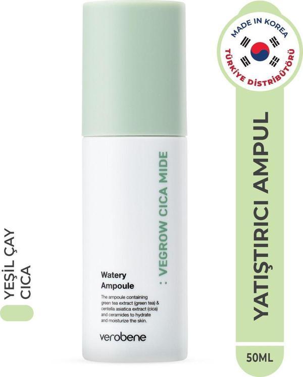 Verobene Vegrow Cica Mide Watery Ampoule Nemlendirici Onarıcı Ampul Kore 50Ml - Image 1