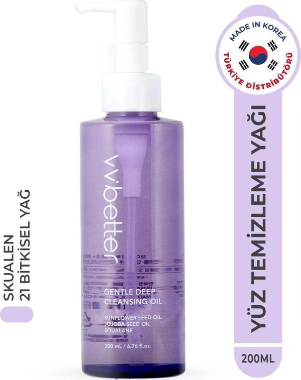 Vvbetter Gentle Deep Cleansing Oil Makyaj Temizleme Yağı Siyah Nokta Karşıtı 20 Tip Bitkisel Yağ Kore 200Ml - Image 1