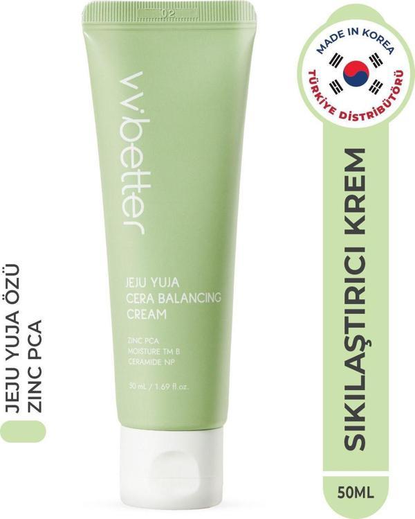 Vvbetter Jeju Yuja Cera Balancing Cream Cilt Dengeleyici Sıkılaştırıcı Nemlendirici Ceramide Krem Kore 50Ml - Image 1