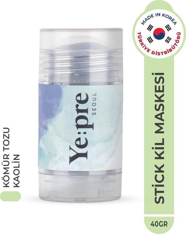 Ye:Pre Kaolin Purifying Mud Stick Mask Siyah Nokta Temizleyici Sebum Dengeleyici Kil Maskesi Kore 40G - Image 1