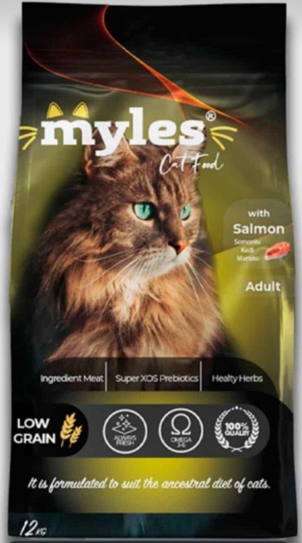 Myles Cat Food Somonlu Yetişkin Kedi Maması 12 Kg - Image 1