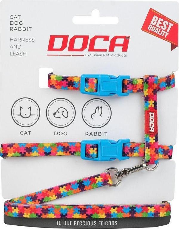 Doca Premium Puzzle Kedi Köpek Ve Tavşan Göğüs Tasması - Image 1