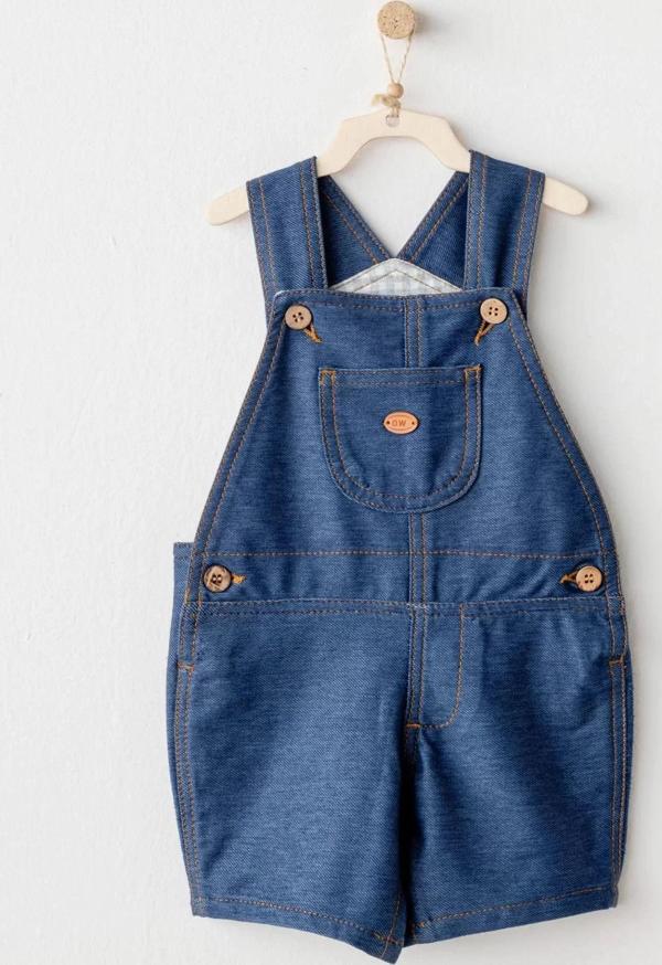 Andywawa Ac25932 Casual Bebek Salopet İndigo - Image 1