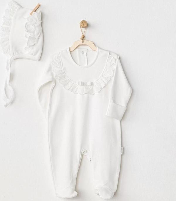 Petit Love Bebek Tulum Takım Ekru - Image 1