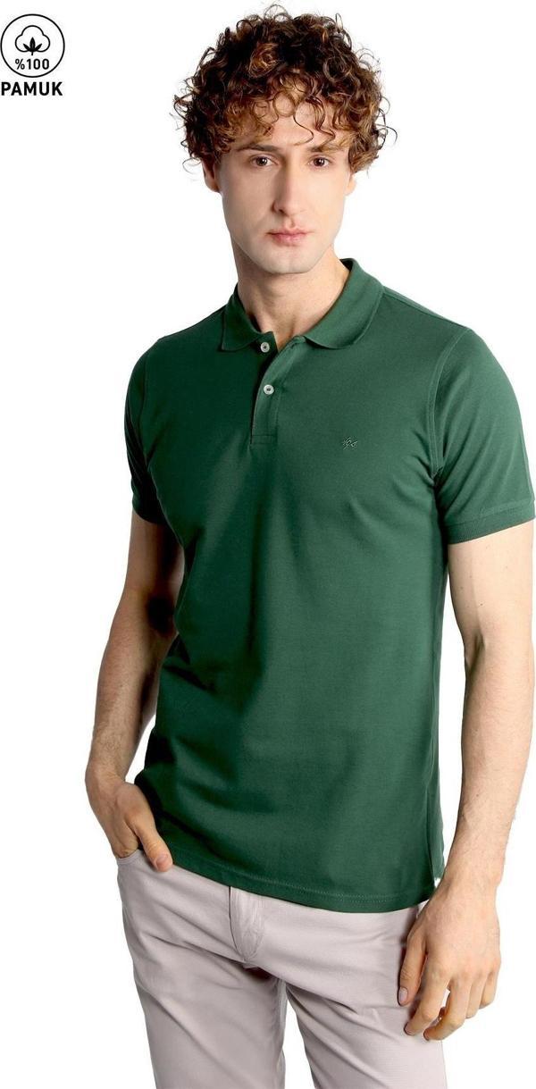 Erkek Nefti Modernfit / Dar Kalıp Polo Yaka Tişört - Image 1