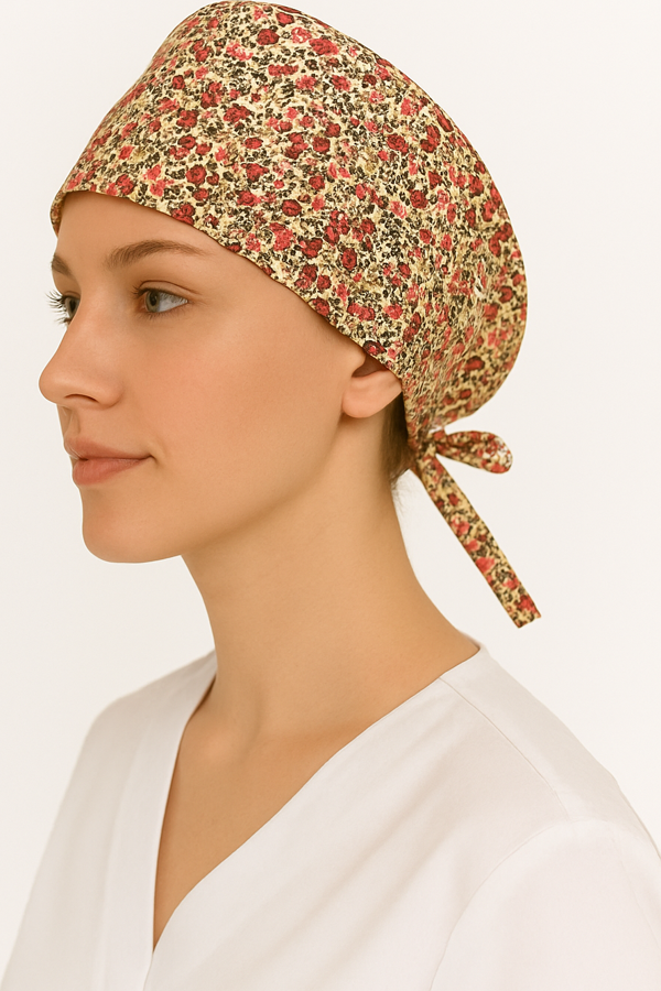 Odeys Çiçekli Doktor Hemşire Aşçı Cerrahi Hastane Bonesi Bandana M467 - Image 1