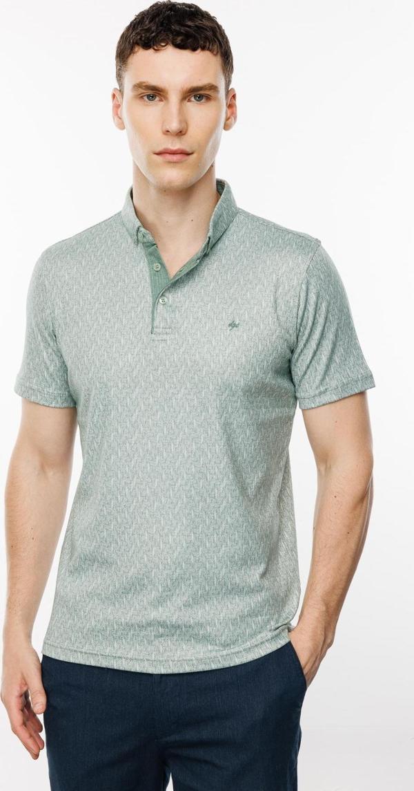 Erkek Yeşil  Polo Yaka Tişört - Image 1