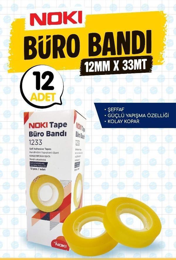 Büro Bandı 12x33 Mm Bant Selefon Bant 12 adet-T1464 - Image 1