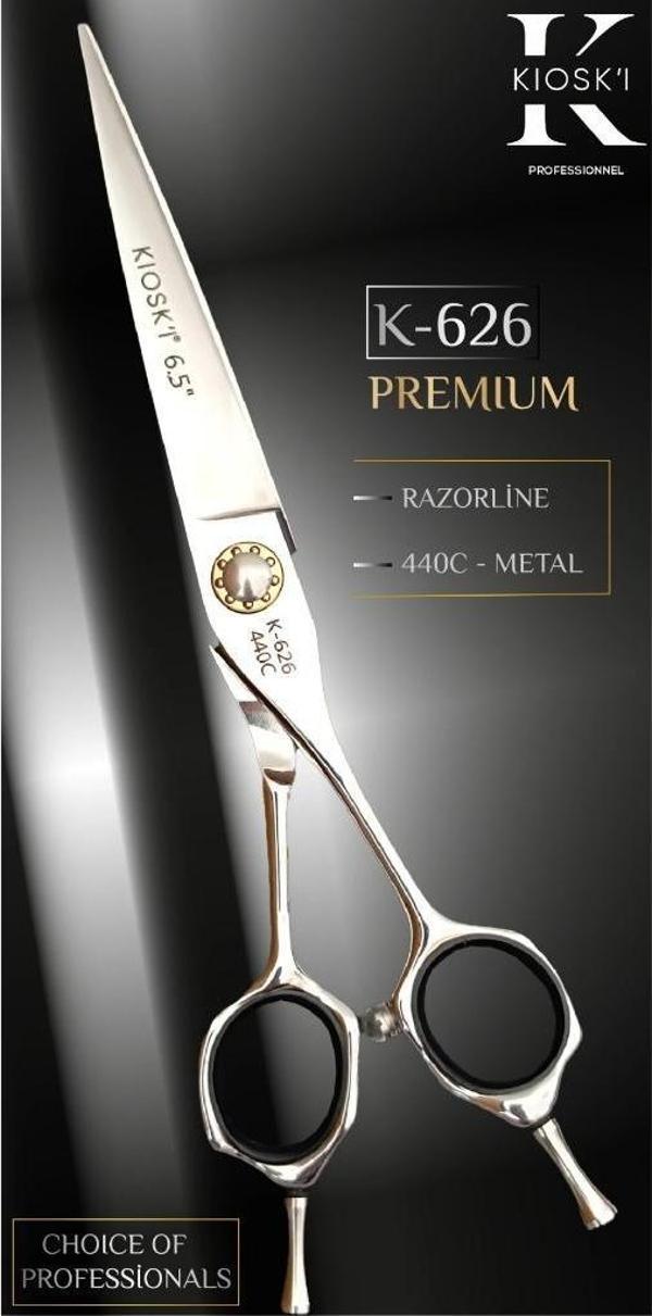 Kioski Profesyonel Premium Lüks Makas 440-C 6,5 Numara K-626 - Image 1