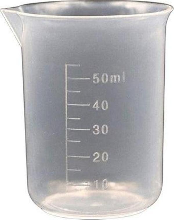 Plastik Beher – 50 ml - Ölçü Kabı - Image 1