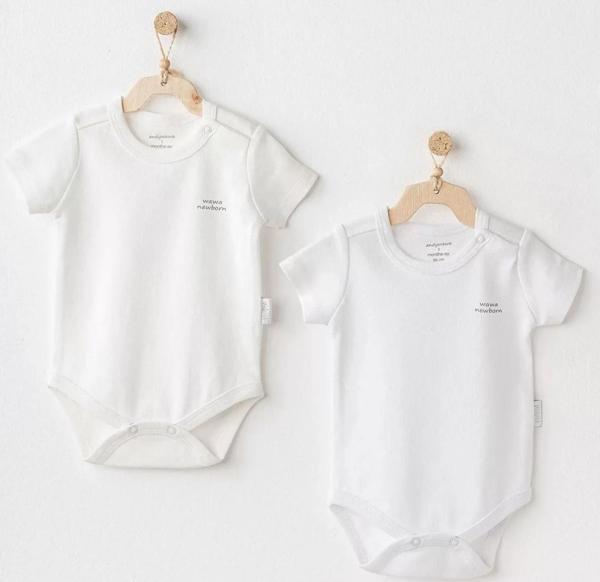 Short Sleeve 2'li Basic Body Ekru - Image 1