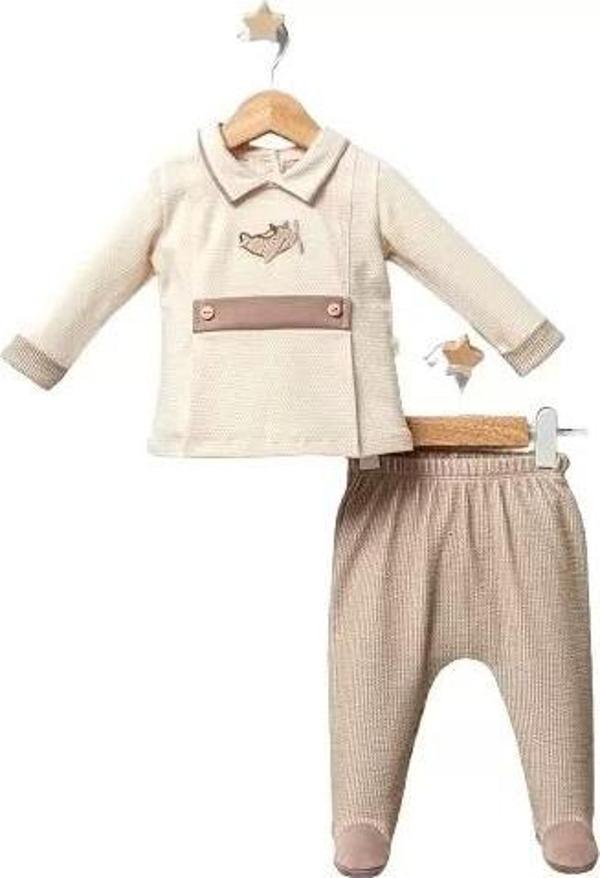 Baby Airplane Zıbın Takım  Kahverengi - Image 1