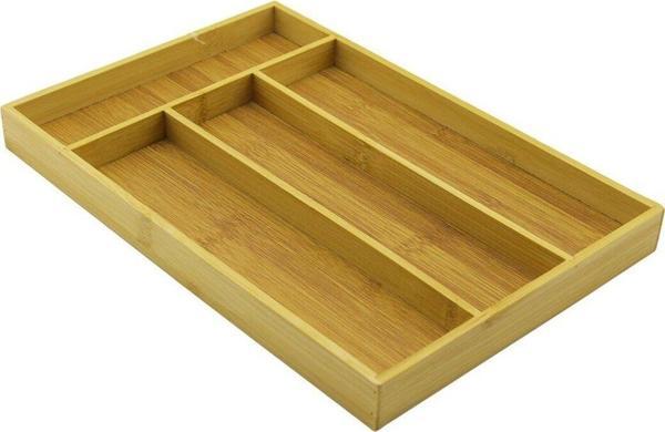 Amc 4 Bölmeli Ahşap Bambu Kaşıklık 22.5 X 33.5Cm (4767) - Amc2878-5396 - Image 1