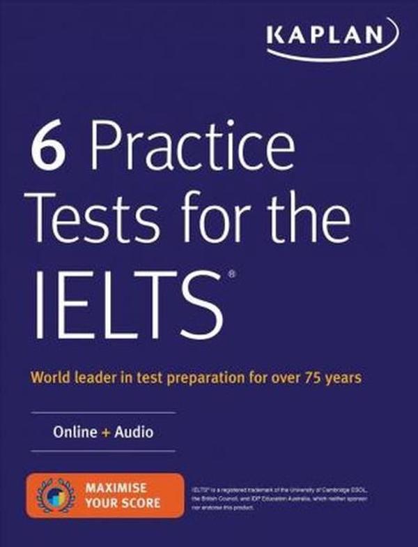 6 Practice Tests for the IELTS: Online + Audio - Kaplan - Image 1