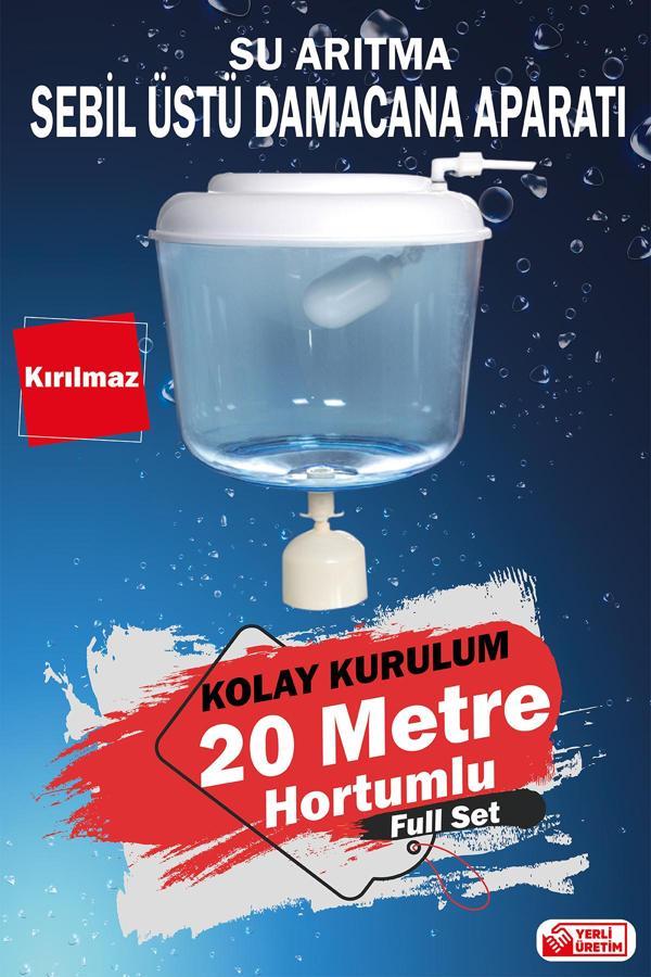Kırılmaz Tanklı Sebil Üstü Aparatı -8 Litre  Hazneli  (20 Metre Hortumlu) - Image 1