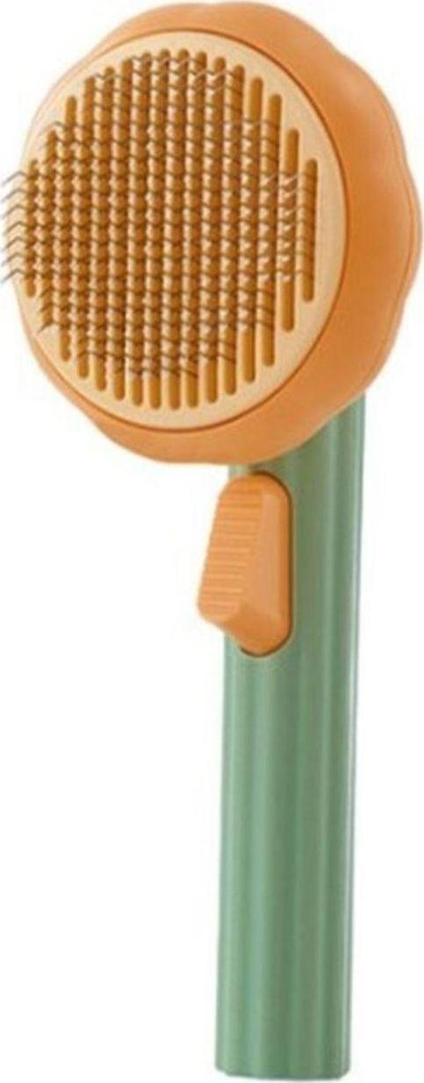 Pet Brush Otomatik Temizlenen Tuşlu Evcil Hayvan Fırçası - Image 1