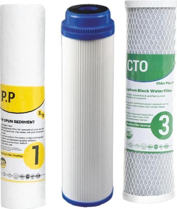 Reverse Osmosis Açık Kasa Su Arıtma Cihazı Filtresi 3 Lü Set - Image 1