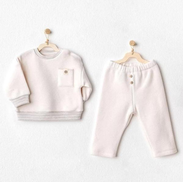 5158 Soft 2'li Bebe Takım Ekru - Image 1