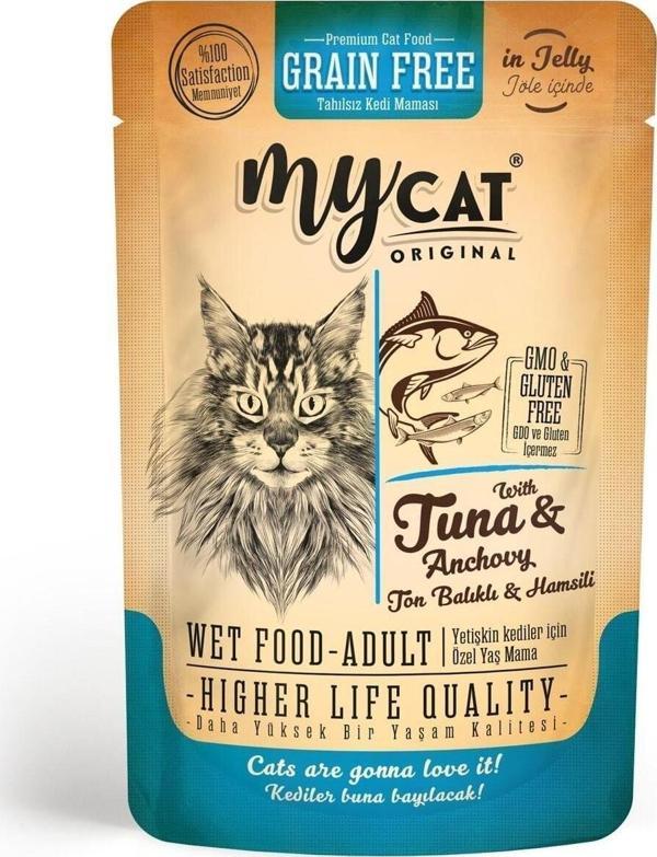 Mycat Hamsi Ve Tonbalıklı Pouch 85gr 24lü - Image 1