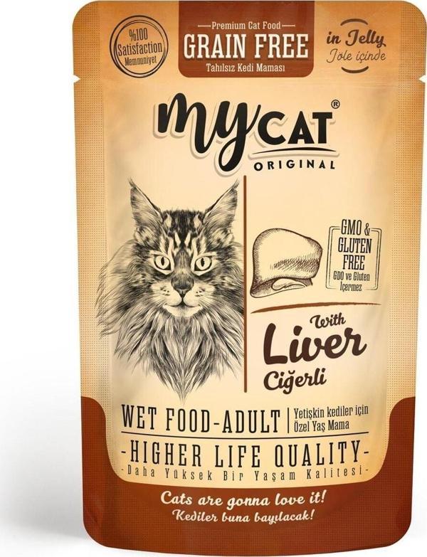 Mycat Ciğerli Pouch 85gr 24lü - Image 1