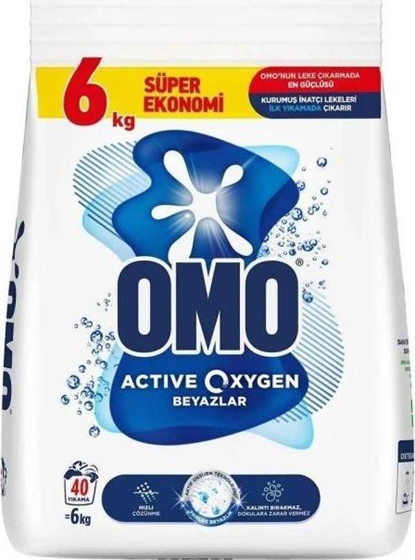 Omo Active Oxygen Beyazlar Toz Deterjanı 6 Kg - Image 1