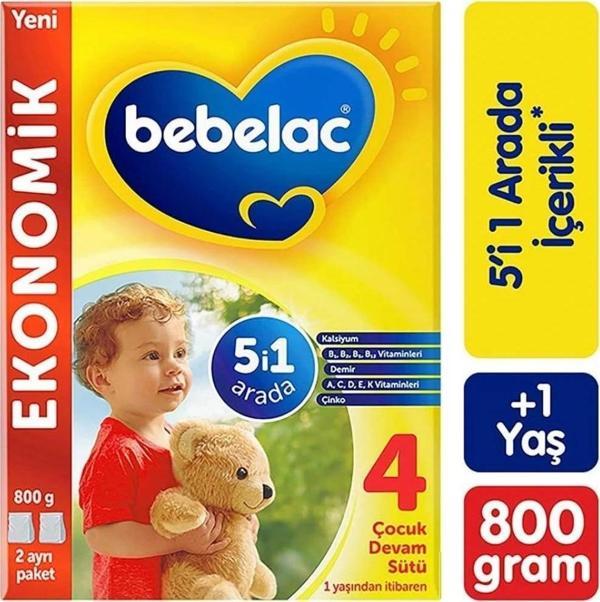 Bebelac 4 Çocuk Devam Sütü 800gr 1 yaş+ - Image 1