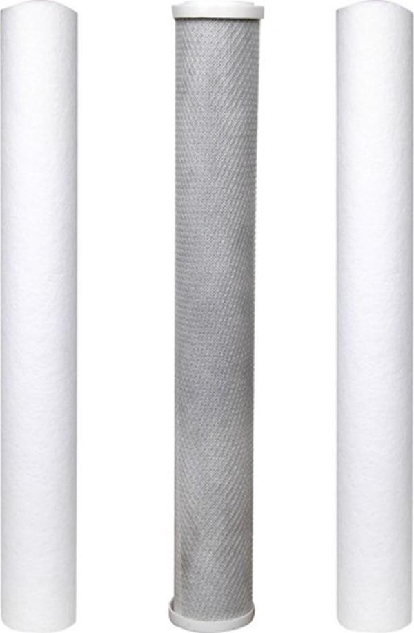Su Arıtma 20'' Filtre Seti 5 Mikron + Blok Karbon + 1 Mikron - Image 1