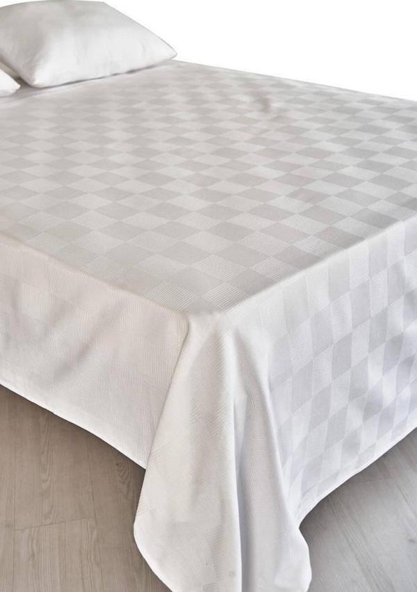 Nevresim Dünyası Tek Kişilik Pamuk Beyaz Tek Pike 160x240 - Image 1