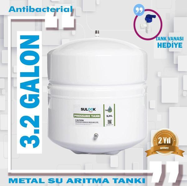 Su Arıtma Cihazı 12 Lt 3.2 Galon Çelik Su Arıtma Deposu Tankı - Image 1