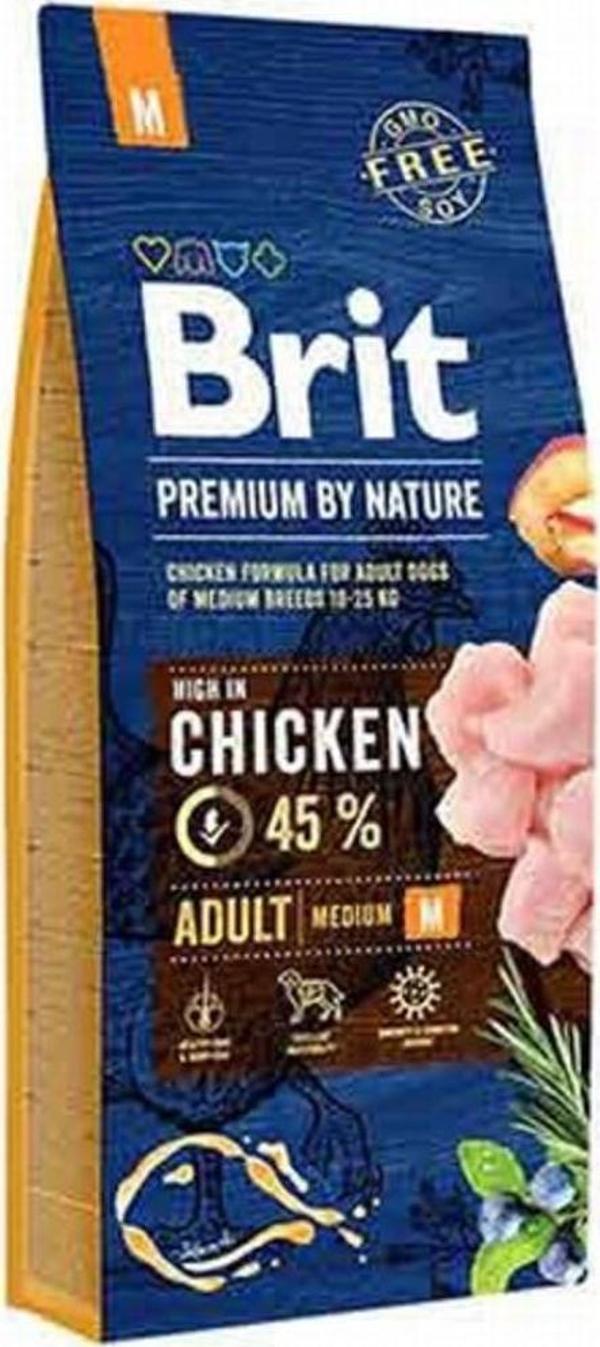 Brit Premium By Nature Adult Orta Irk Tavuklu Yetişkin Köpek Maması 15 Kg - Image 1
