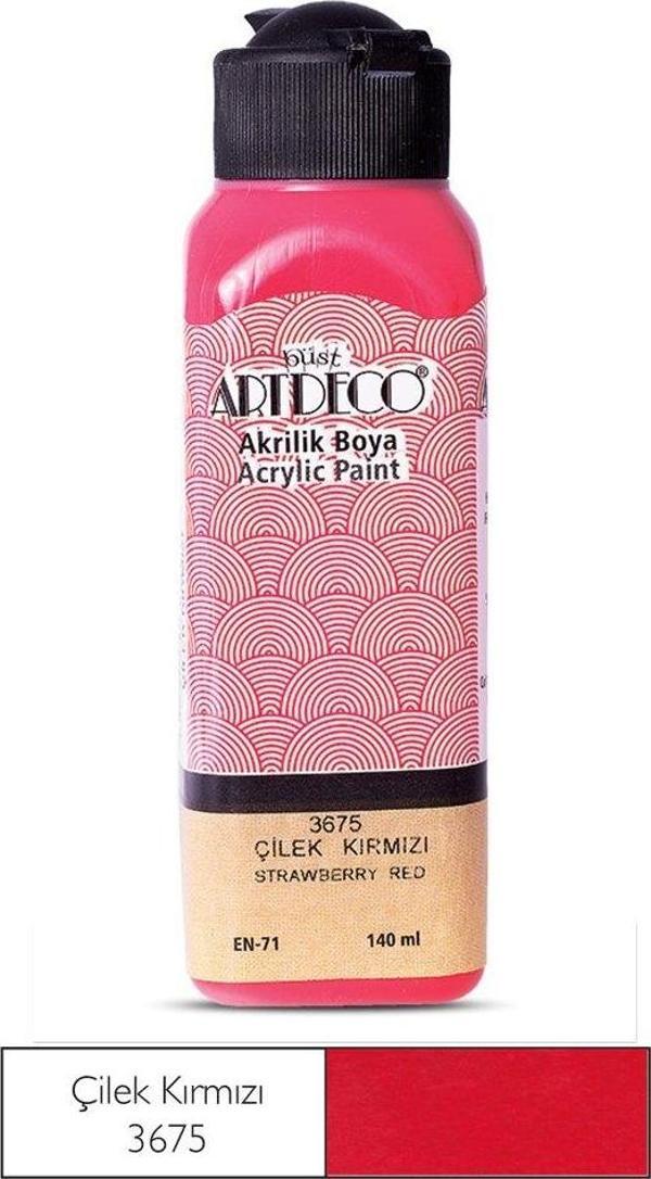 Artdeco Akrilik Boya 140 ml Çilek Kırmızı - 4 adet - Image 1