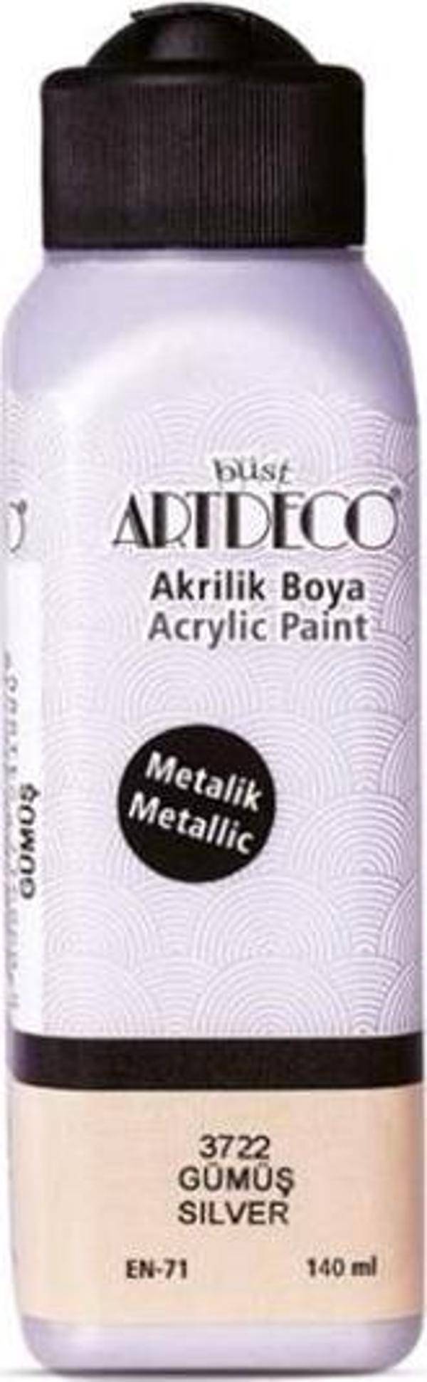 Artdeco Metalik Akrilik Boya 140 Ml Gümüş 2 adet - Image 1