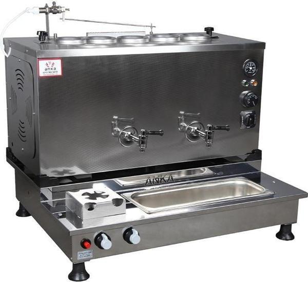  Anka Pro Plus Otomatik Çay Kazanı 5 Demlikli 50 Litre Inox Elektrikli Doğalgazlı - Image 1