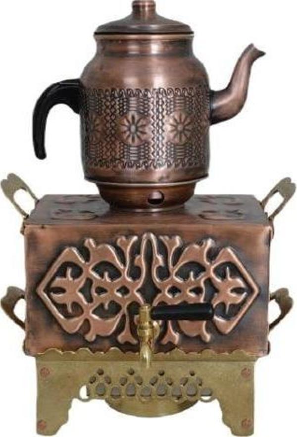 Anka Masaüstü Jelli Çay Sunum Bakır 1 + 3 Lt - Image 1