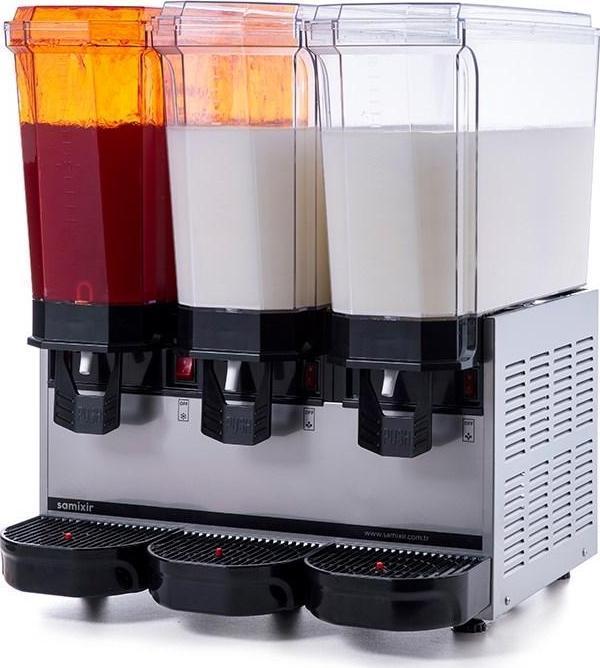 Samixir Klasik Triple 60 Lt Fıskiyeli-Karıştırıcılı Soğuk İçecek Makinesi 60-SMMI - Image 1