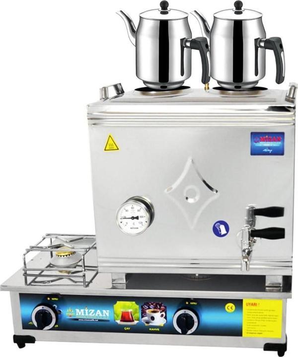 Mizan 40 Lık Doğalgazlı 30 Litre 2 Demlikli Çay Kazanı DEMLİK HEDİYELİ - Image 1