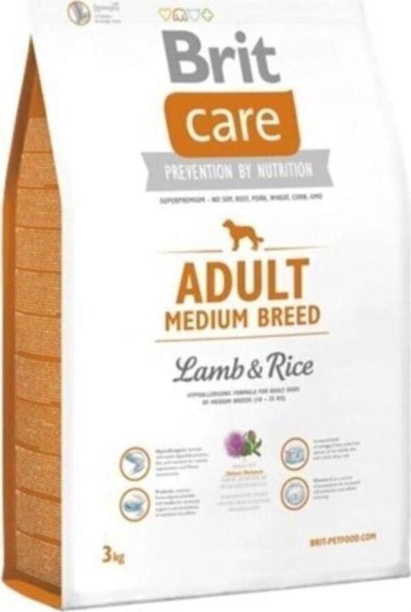 Brit Care Brit Orta Irk Yetişkin Köpekler Için Kuzu Etli Ve Pirinçli Formül 3kg - Image 1
