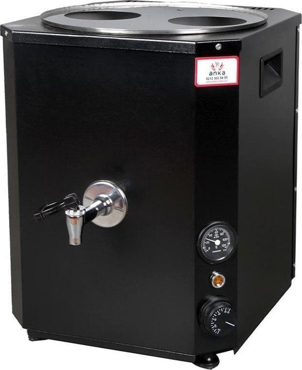 Anka Yeni Nesil Çay Makinası 2 Demlikli 25 Litre Siyah - Image 1