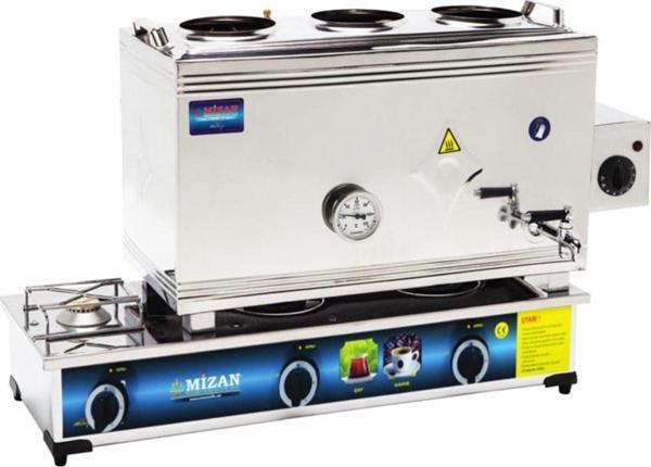 Mizan 60 Lık Tüplü + Elektrikli 40 Litre 3 Demlikli Çay Kazanı - Image 1