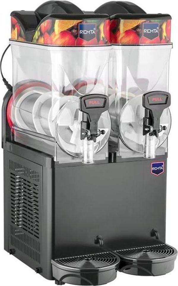 Remta İkili 12+12 Lt Slush Soğutucu Buzlaş Karlamaç Makinesi - Image 1