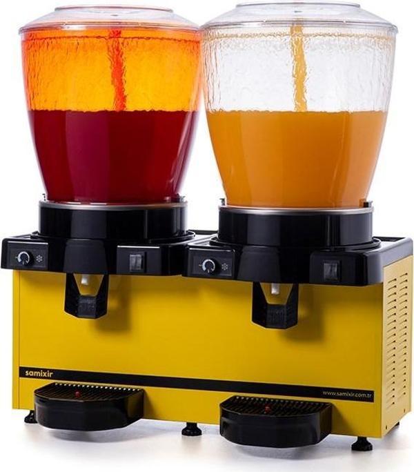 Samixir Panoramik Twin 22+22 Lt Fıskiyeli Soğuk İçecek Makinesi SS44-AY - Image 1