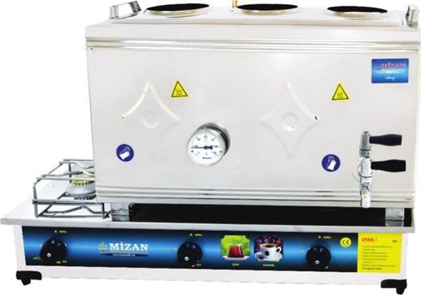 Mizan 60 Lık Tüplü 40 Litre 3 Demlikli Çay Kazanı - Image 1