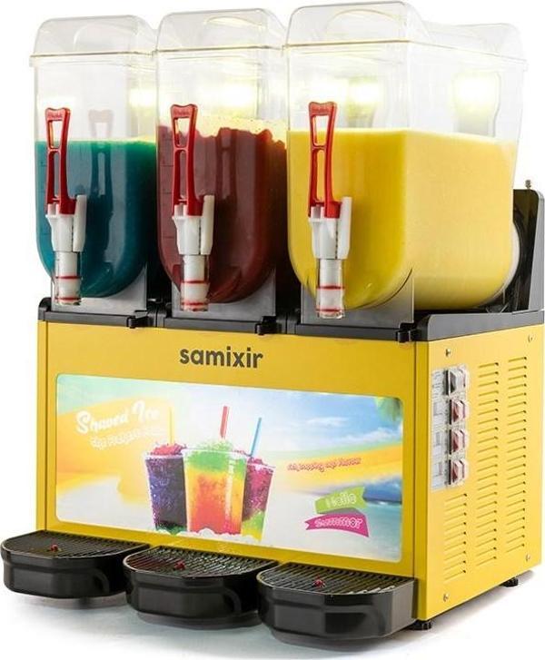 Samixir Triple Allure Üçlü 12+12+12 Lt Slush Buzlaş Karlamaç Makinesi SLUSH-36-YA - Image 1