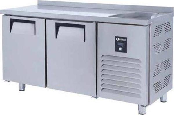 Iceinox Tezgah Tip Snack Buzdolabı 2 Kapılı Evyeli - Image 1