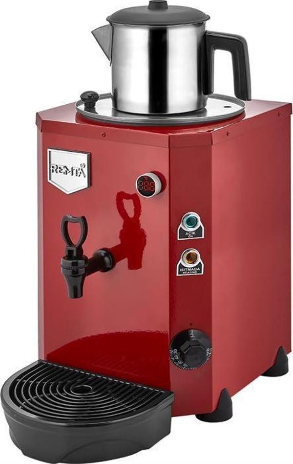 Remta Mini Jumbo 9 Litre Tek Demlikli Çay Kazanı Makinesi - Kırmızı - Image 1